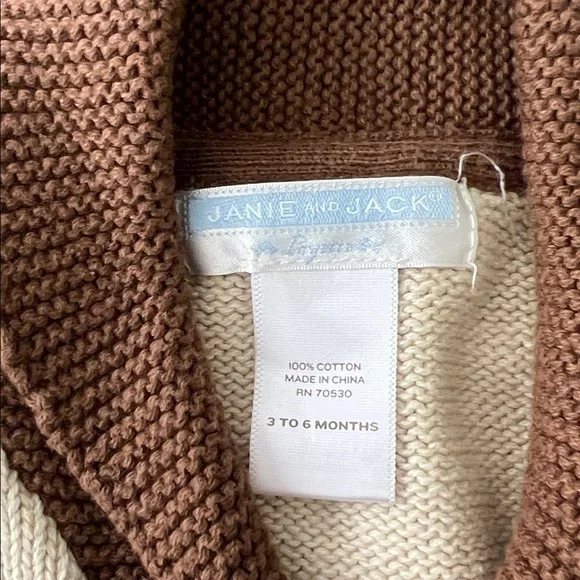 Janie and Jack Dachshund cowl neck cardigan sweater 3-6 months 2010 release - Picture 3 of 5